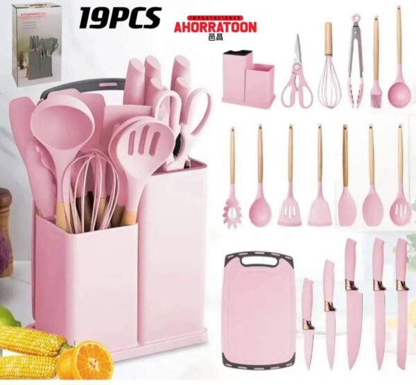 JUEGO DE UTENSILIOS DE COCINA X19PCS - Imagen 2