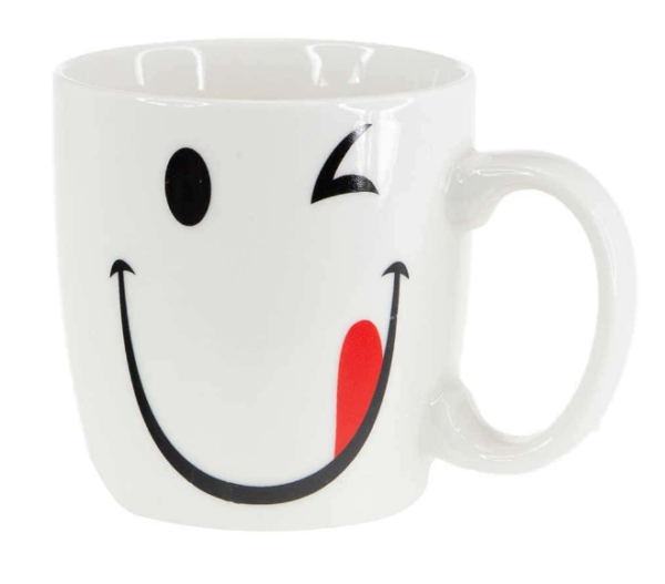 TAZA BLANCA CON CARITAS SONRIENTES - Imagen 4