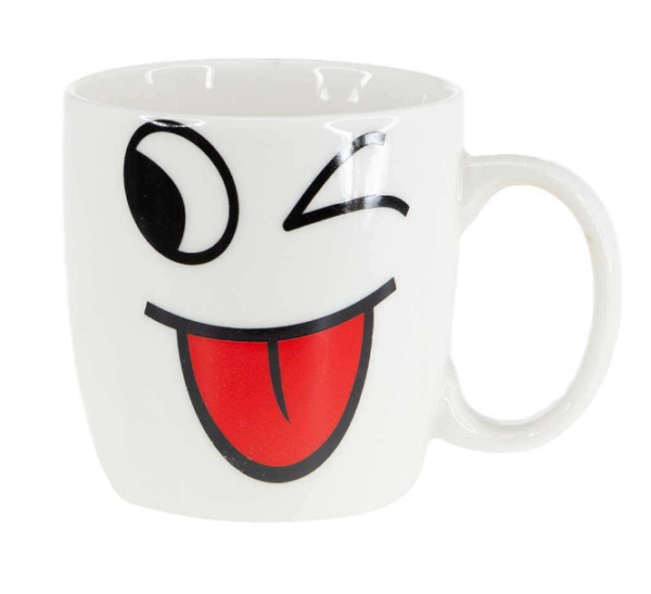 TAZA BLANCA CON CARITAS SONRIENTES - Imagen 5